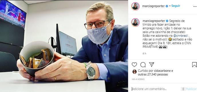 Márcio Gomes revela segredo para fazer novas amizades na CNN - Foto: Reprodução/Instagram@marciogreporter