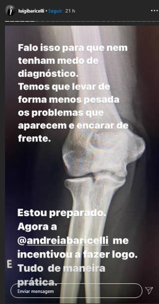 Cinco dia após cirurgia de esposa, Luigi Baricelli passa por operação - Foto: Reprodução/Instagram@luigibaricelli
