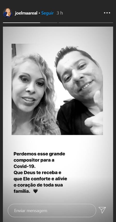Print Joelma Instagram Gigante do forró, Louro Santos perde batalha contra Coronavírus aos 49 anos - Foto: Reprodução/Instagram@joelmareal