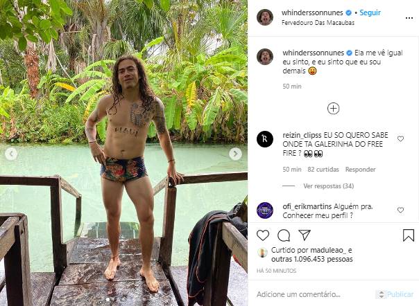 Whindersson Nunes posta foto e é elogiado por nova affair: ''Gatinho, gostoso'' - Foto: Reprodução/instagram@whinderssonunes