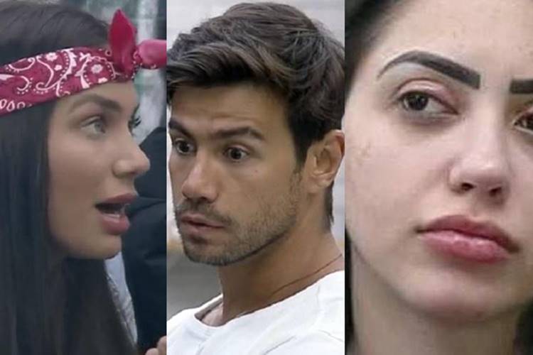 Stéfani Bays, Mariano e MC Mirella A Fazenda 12: Stéfani e Lidi Lisboa detonam Mariano devido a comentários que peão fez à Mirella - Foto: Reprodução/Record/Montagem Área VIP
