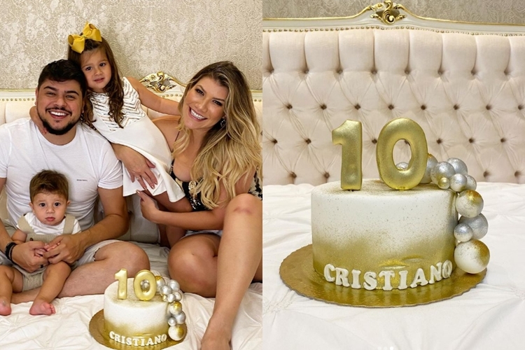 Cristiano filha Pietra,filho Cristiano e esposa Paula Vaccari foto reprodução Instagram montagem Area Vip
