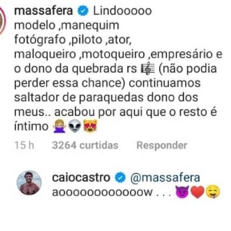 Grazi Massafera se apaixona por foto de Caio Castro e se declara: ''Lindo, modelo'' - Foto: Reprodução/Instagram