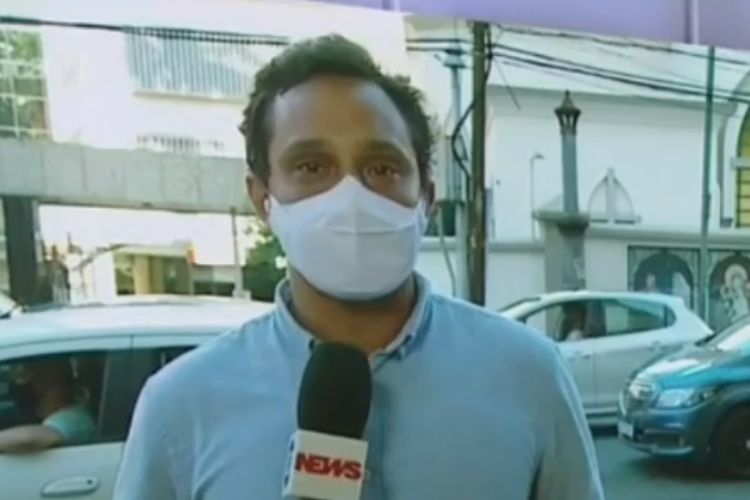 O repórter, emocionado - Reprodução: Instagram O repórter, emocionado - Reprodução: Instagram