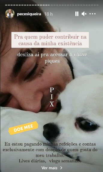 Print Instagram PC Siqueira Após acusação de pedofilia, PC Siqueira pede ajuda para pagar as contas - Foto: Reprodução/Instagram