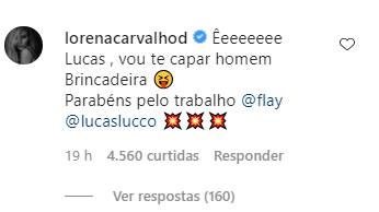 Lucas Lucco rebate fã que achou 'falta de respeito' clipe com ex-BBB Flay - Foto: Reprodução/instagram