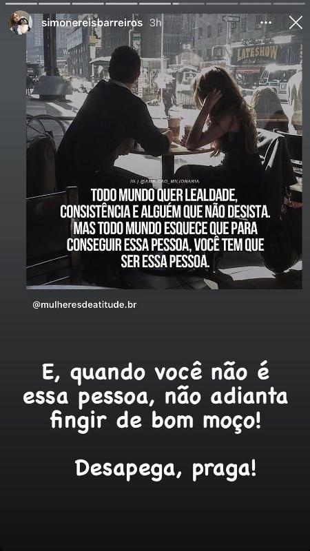 Após término, mãe de Duda Reis alfineta ex-genro: ''Desapega, praga'' - Foto: Reprodução/Instagram