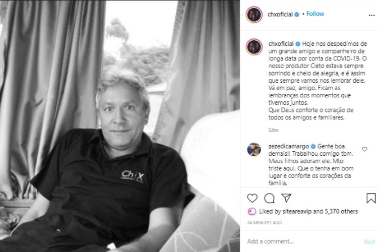 A publicação da dupla sertaneja - Reprodução: Instagram (Captura: Área VIP) A publicação da dupla sertaneja - Reprodução: Instagram (Captura: Área VIP)