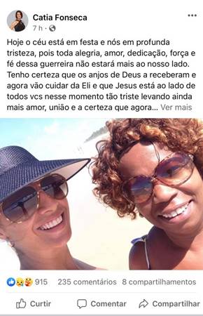 Catia Fonseca e Eliana Gomes/ Reprodução Facebook