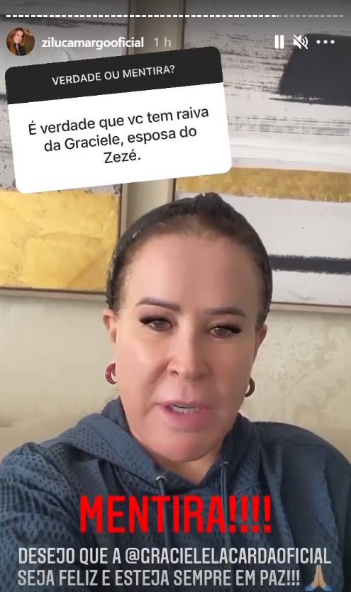 Zilu Godói fala sobre atual de Zezé Di Camargo, Graciele Lacerda: ''Boa sorte pra ela'' - Foto: Reprodução/Instagram