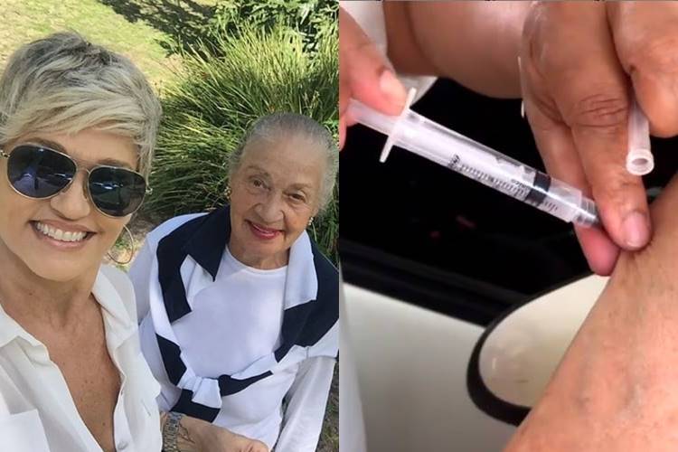 Mãe de Andréa Nóbrega toma vacina contra Covid-19 e internautas questionam sobre líquido da seringa: ''Não saiu nada'' - Foto: Reprodução/ Instagram/Montagem Área VIP