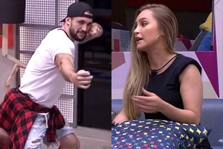 BBB21: Carla Diaz fica com pulga atrás da orelha e questiona Arthur sobre 'flechada' - ''Foi jogo?'' - Foto: Reprodução/ Rede Globo/ Montagem Área VIP