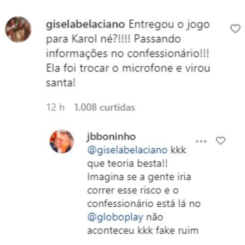 BBB21: Após ser acusado de passar informações externas a Karol Conká, Boninho se pronuncia sobre ocorrido - Foto: Reprodução/ Instagram