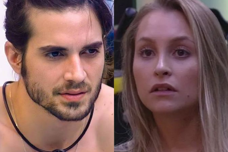 Fiuk e Carla Diaz foto reprodução TV Globo e montagem Area Vip Fiuk e Carla Diaz foto reprodução TV Globo e montagem Area Vip