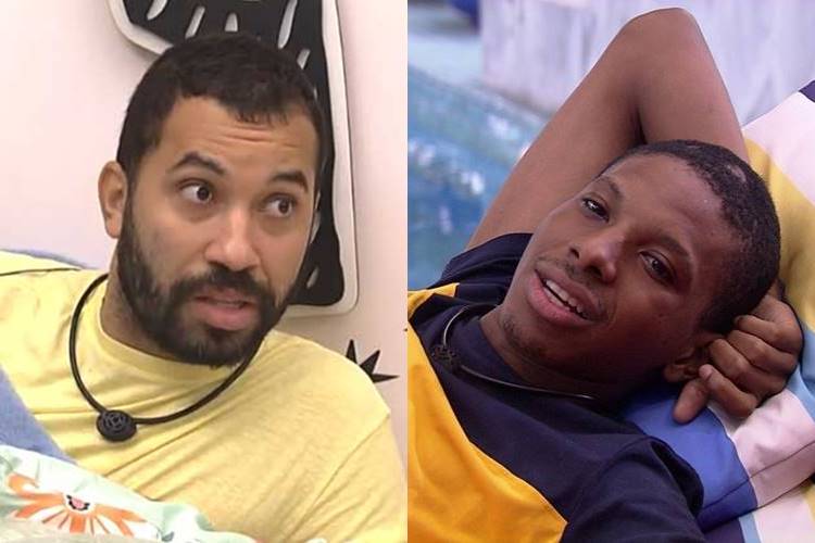Gilberto e Lucas Penteado BBB21: Em conversa com Lucas, Gilberto diz que não quer mais fazer parte do ''grupo do mal'' - Foto: Reprodução/ Rede Globo/ Montagem Área VIP