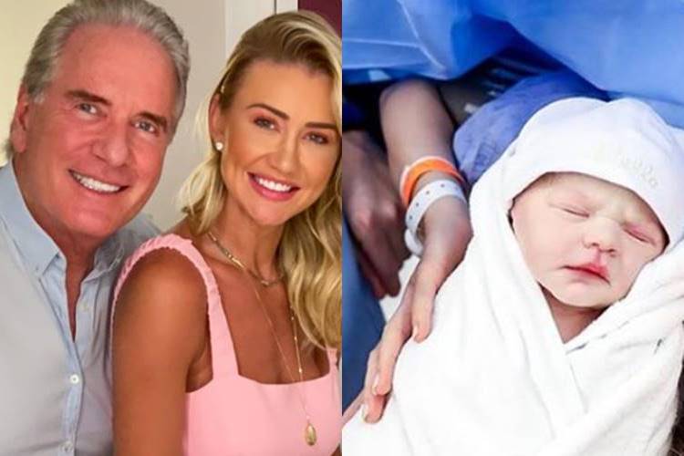 Justos e neta Família crescendo: Roberto Justus é vovô pela quarta vez! - Foto: Reprodução/ Instagram/ Montagem Área VIP