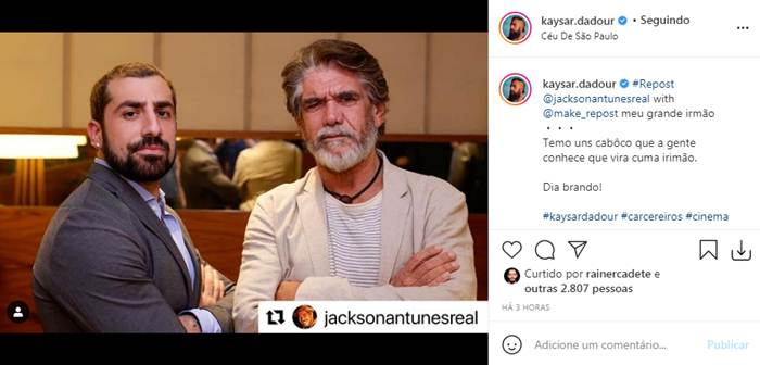 Kaysar Dadour e Jackson Antunes - print Instagram