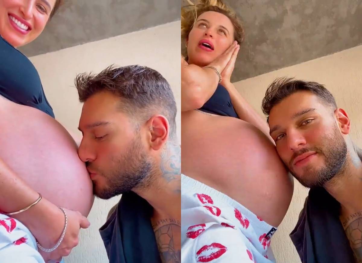 Lucas Lucco mostra barrigão de Lorena Carvalho no 8º mês de gravidez: "Agora vem" - Foto: Reprodução/ Instagram