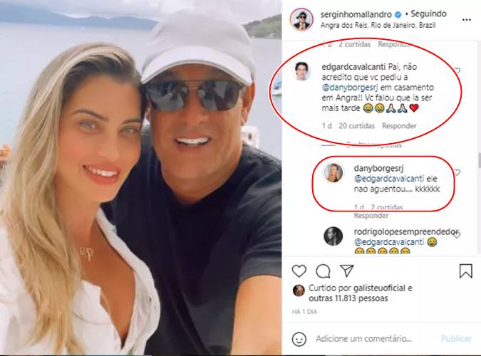 Sérgio Mallandro viaja para Angra dos Reis e antecipa noivado com Danielly Borges - Foto: Reprodução/ Instagram