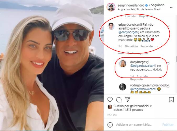 Print Instagram Mallandro Sérgio Mallandro viaja para Angra dos Reis e antecipa noivado com Danielly Borges - Foto: Reprodução/ Instagram