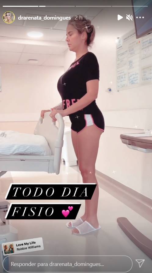 Internada com Covid-19, esposa de Carlos Alberto de Nóbrega faz fisioterapia - Foto: Reprodução/ Instagram