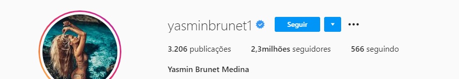 Após casamento no Havaí, Yasmin Brunet adiciona sobrenome de Gabriel Medina nas redes sociais - Foto: Reprodução/ Instagram