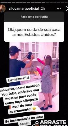 Perrengues chiques! Zilu Godoi revela que ela mesma faz faxina em seu apartamento em Miami - Foto: Reprodução/Instagram
