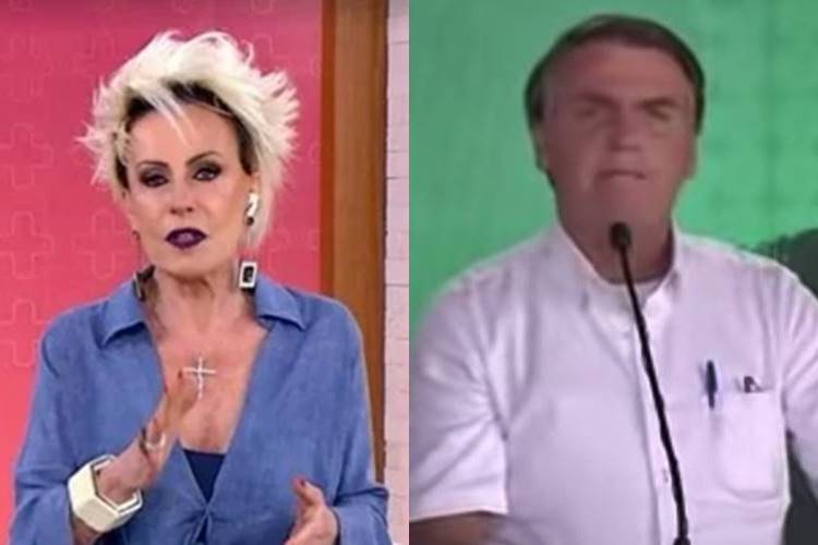 Ana Maria Braga e Jair Bolsonaro Ao vivo, Ana Maria Braga usa fala de presidente Jair Bolsonaro e ironiza: ''Estamos vivendo um mimimi, né?'' - Foto: Reprodução/ Rede Globo e YouTube/ Montagem Área VIP
