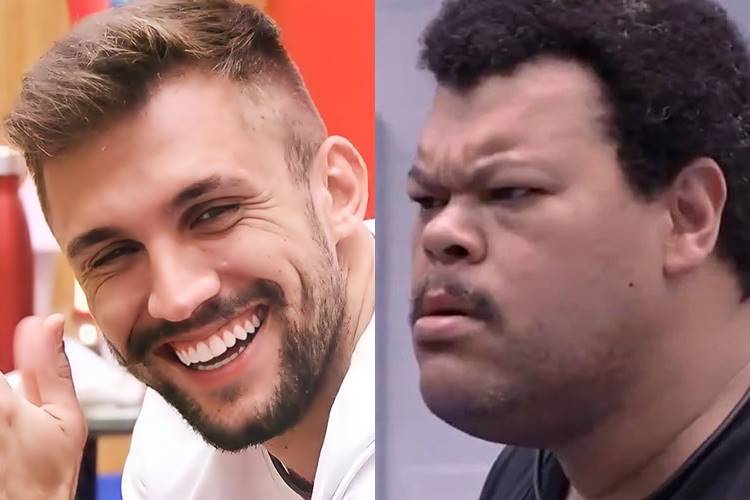 Arthur e Babu Santana BBB21: Arthur é zoado ao se comparar com Babu Santana - ''Trajetória é igual' - Foto: Reprodução/ Rede Globo/ Montagem Área VIP