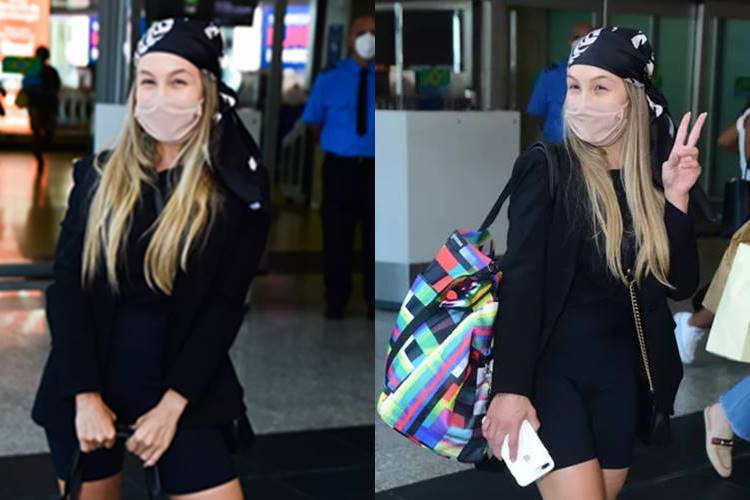 BBB21: Ao contrário da última vez, Carla Diaz recebe com carinho fãs em aeroporto e assume cansaço - Foto: Leo Franco / AgNews