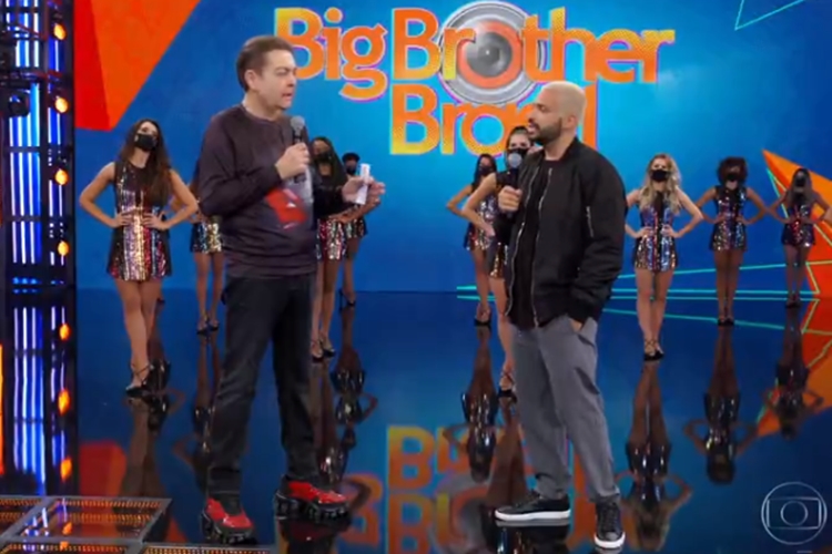 Fausto Silva e Projota domingão do Faustão imagens Gshow Fausto Silva e Projota domingão do Faustão imagens Gshow