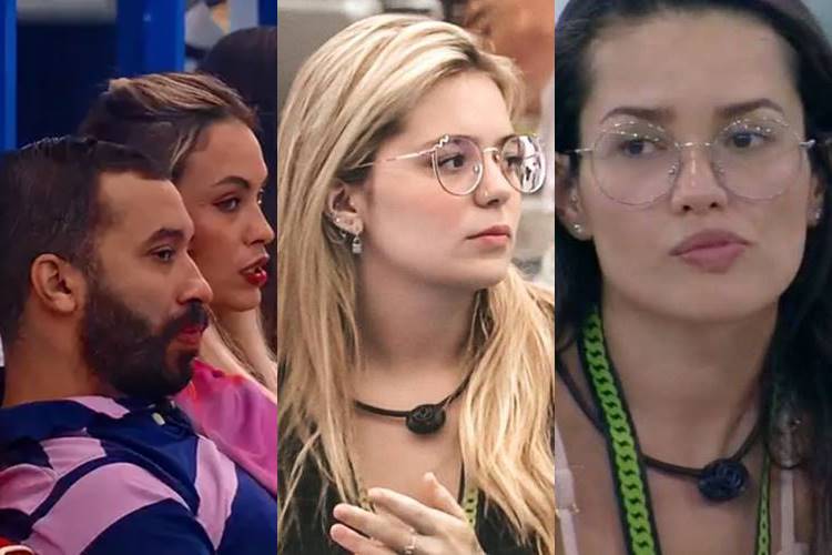 Gil, Sarah, Viih Tube e Juliette BBB21: Juliette perde a linha e acaba brigando com Viih Tube, Gilberto e Sarah e brothers detonam - ''Falsa do caral**" - Foto: Reprodução/ Rede Globo/ Montagem Área VIP