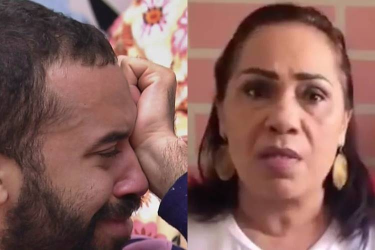 Gilberto e mãe BBB21: Após homenagem do Dia das Mulheres, Gilberto vai às lágrimas ao ficar preocupado com mãe - Foto: Reprodução/ Rede Globo e Instagram/ Montagem Área VIP