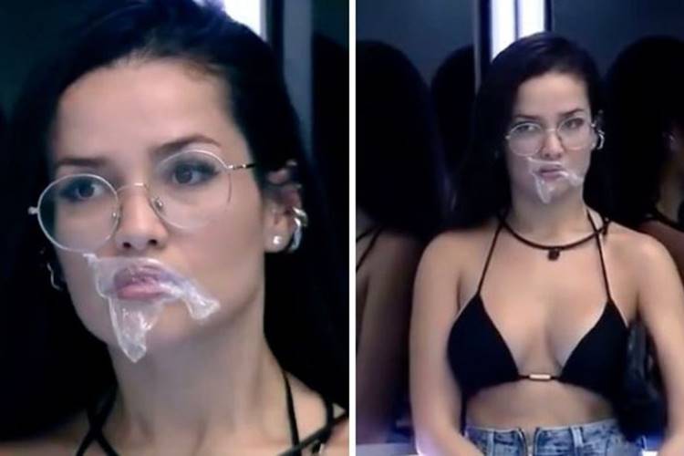 BBB21: Sister tapa a boca de Juliette com plástico filme e a deixa de castigo - Foto: Reprodução/ Rede Globo
