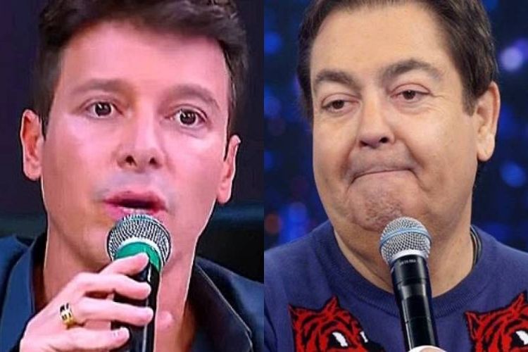 Rodrigo Faro e Faustão - Reprodução: TV Record e Globo Rodrigo Faro e Faustão - Reprodução: TV Record e Globo