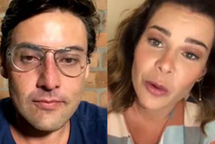 Bruno de Luca cai no choro em live com Fernanda Souza