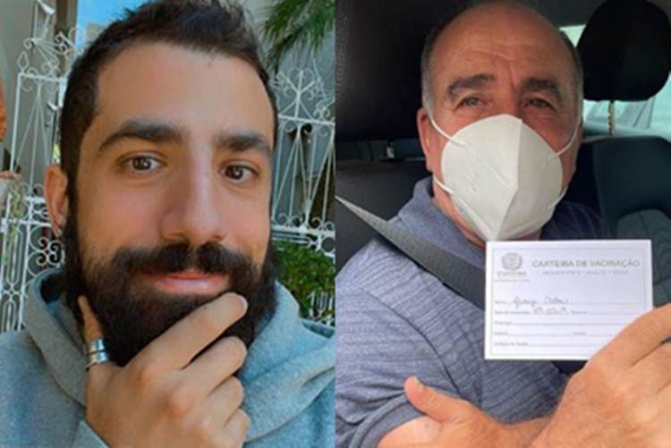 Kaysar Dadour leva pai para vacinar contra a Covid-19: “Obrigado Brasil por mais uma benção”