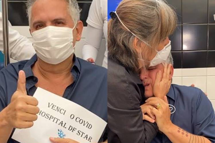 Marido de Glória Pires vence a Covid-19 e sai do hospital: ''A melhor notícia que poderia receber'' - Foto: Reprodução/ Instagram/ Montagem Área VIP