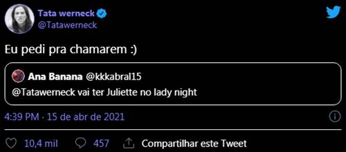 Tatá Werneck - print Twitter
