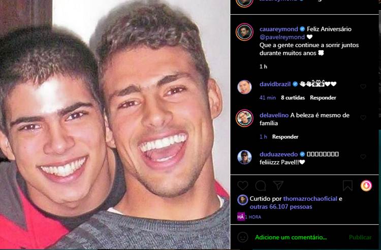 Cauã Reymond e irmão - print instagram
