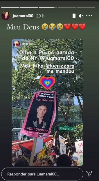 Homenagem a Paulo Gustavo postada no perfil do Instagram da irmã do ator