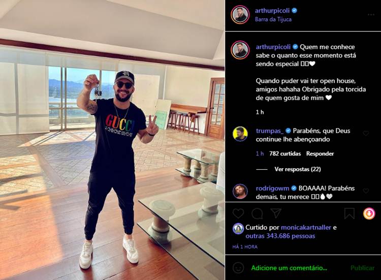 Arthur Picoli apê - print Instagram