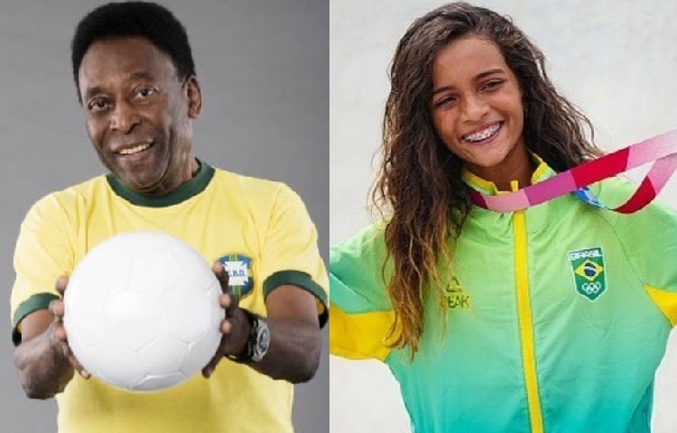 Pelé e Rayssa (Foto: Reprodução/ Instagram Pelé)