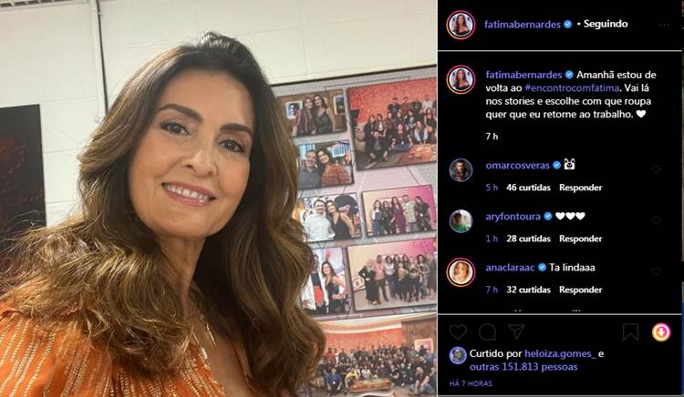 Fátima Bernardes - print Instagram