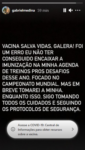 Gabriel Medina (Foto: Reprodução/ Instagram Gabriel Medina) Gabriel Medina (Foto: Reprodução/ Instagram Gabriel Medina)