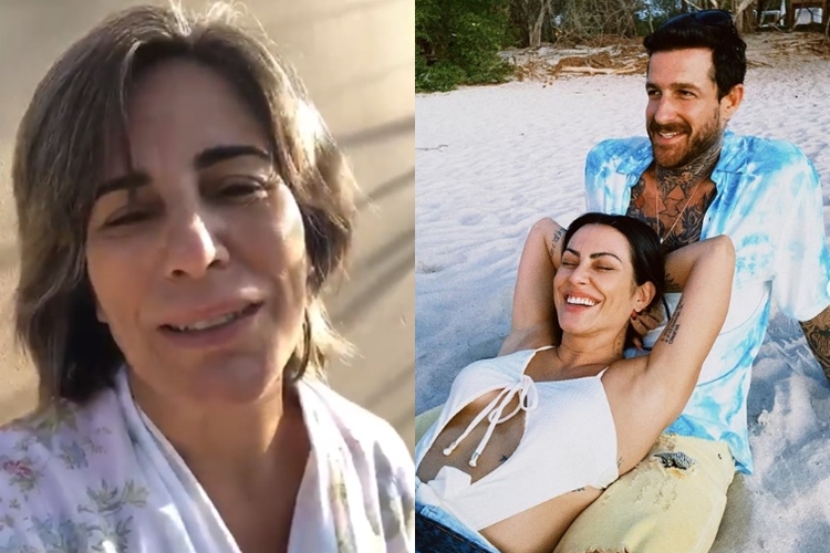 Glória Pires Cleo e Leandro D' Lucca reprodução Instagram montagem Area Vip Glória Pires Cleo e Leandro D' Lucca reprodução Instagram montagem Area Vip