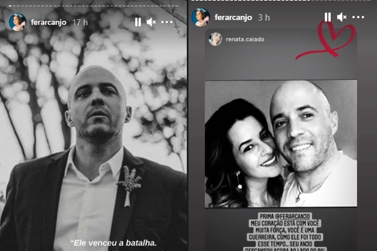 Rodrigo Mendes marido de Fernanda Arcanjo reprodução Instagram montagem Area Vip Rodrigo Mendes marido de Fernanda Arcanjo reprodução Instagram montagem Area Vip