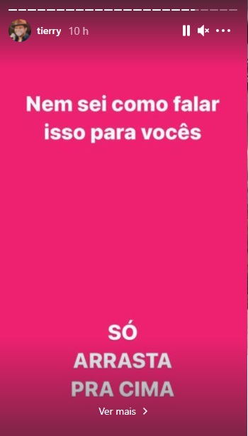 Tierry faz anúncio no Instagram (Foto: Reprodução/ Instagram Tierry)