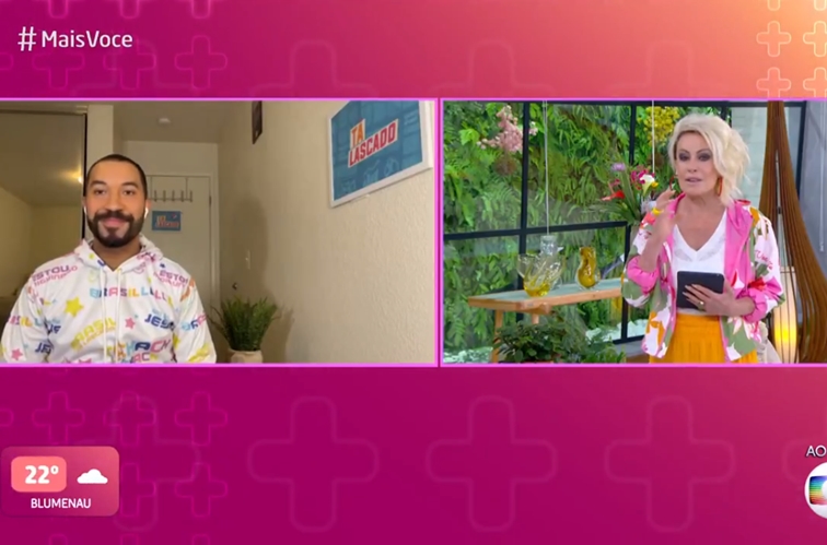 Apresentador Gil do Vigor e Ana Maria Braga (Foto: Reprodução/TV Globo)