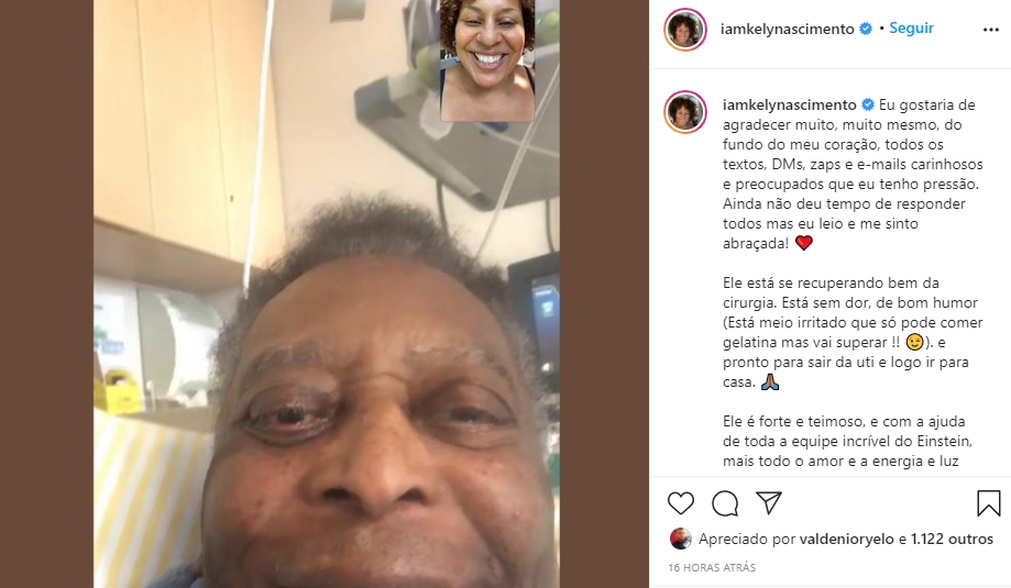 Pelé e Kely Nascimento (Foto: Reprodução/Instagram)